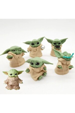 Star Wars 6lı Baby Yoda Figür Seti Oyuncak Karakter Yoda01 - 2