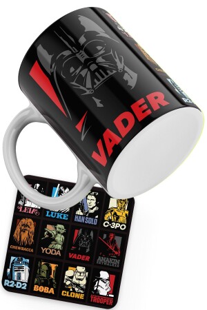 Star Wars-Serie Vader bedruckte Porzellantasse; - 2