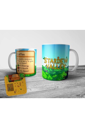 Stardew Valley Coffee Kupa Bardak Ve Bardak Altlığı Seti PIXKUPSVCB1 - 3