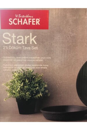 Stark Xl 2 Parça Granit Döküm Tava Seti Yanmaz Yapışmaz - Gri ( 20 Ve 28 Cm ) BYV-DÖKÜMTAVA01 - 9