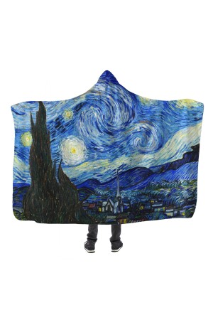 Starry Night Unisex Kapşonlu Battaniye KP-starry-night - 3