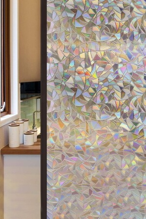 Statische Glasfolie – 3D-Regenbogen-Fensterfolie – 46 x 100 cm - 3