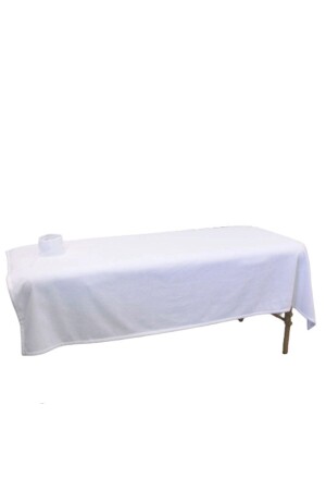 Steckdosenhalsband, Massagebett, Bahre, Handtuch, weißer Rand, grau, 150 x 220 cm, MASSAGE150220X - 9