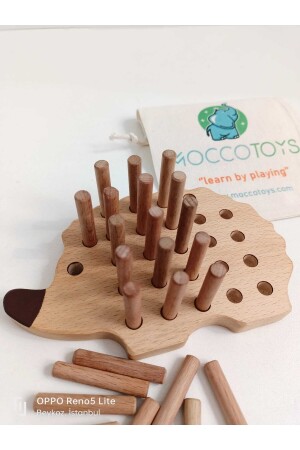 Steckspiel Igel aus Holz & Montessori & Massivholzspiel M10251110 - 5