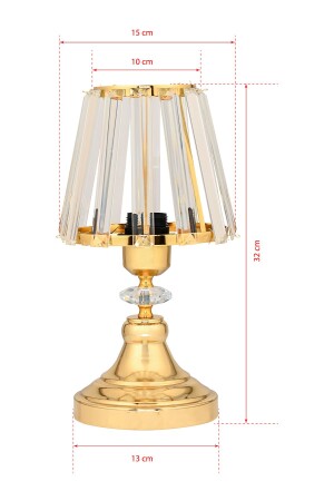 Stein Lampenschirm 2-teiliger Kristallkörper Gold Wohnzimmer Schlafzimmer Lampenschirm - 6