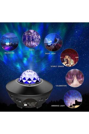 Sternenhimmel-Projektor, Deckennebel, Galaxie, Laserlicht, Disco-Kugel, Bluetooth-Lautsprecher, Party-LED-Lampe - 4