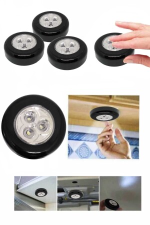 Stick Wireless Spot-Lampe, batteriebetrieben, 3 LED-Klebe-Spot-Lampe (3 Stück) - 6