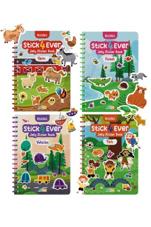 Stick4ever Snap-On Jelly Sticker Book Set – Unerschöpfliche Sticker (4 BÜCHER) - 3