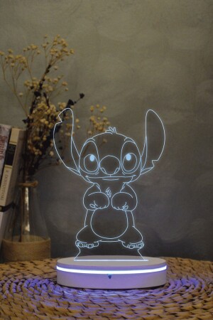 Stitch - Lilo & Stitch - 3 Boyutlu 16 Renk Dekoratif Gece Lambası 3d - 3