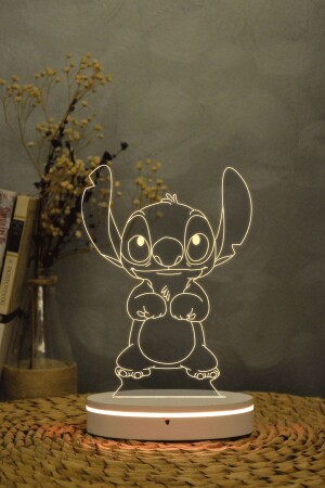 Stitch - Lilo & Stitch - 3 Boyutlu 16 Renk Dekoratif Gece Lambası 3d - 6