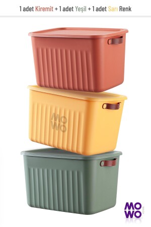 Storage Box Mix 15 Lt Çok Amaçlı Düzenleyici Kapaklı Kutu, Dekoratif Saklama Kutusu, Organizer MOWO-03-013-3 - 4