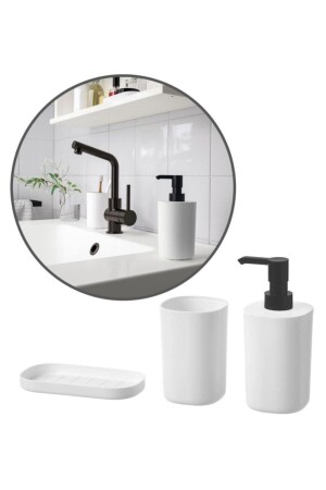 Storavan 3 Parça Banyo Tuvalet Sabunluk Fırçalık Seti STORE70429003 - 4