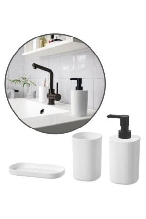 Storavan 3-teiliges Badezimmer-Toiletten-Seifenschalen-Bürstenhalter-Set STORE70429003 - 2