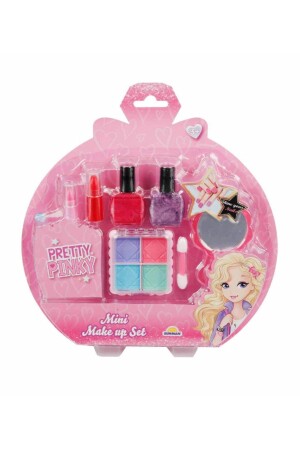 Streichfähiges Mini-Make-up-Set – Lidschatten + Lippenstift + Nagellack + Zubehör, alles in einem Friseur-Set – ab 3 Jahren - 4