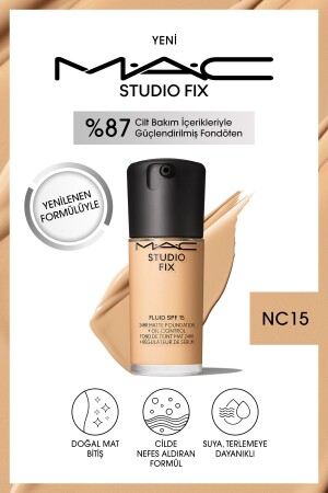 STUDIO FIX FLUID SPF 15 MAT FONDÖTEN-NC15 30 ml - 2