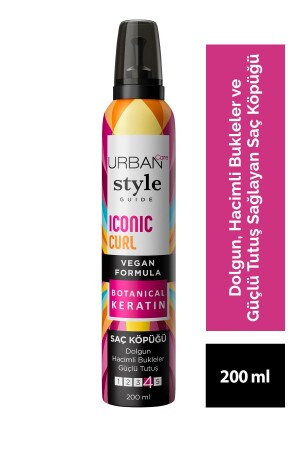 Style Guide Iconic Curl Hacimli Bukleler Sağlayan Saç Köpüğü-güçlü Tutuş-vegan-200 ml - 3