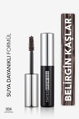 Sudan Etkilenmeyen Kaş Maskarası (KOYU KAHVE) - Tinted Brow Gel - 004 Dark Brown - 8682536034784 - 2