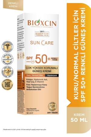 Sun Care Çok Yüksek Korumalı Kuru Normal Ciltler Için Renkli Güneş Kremi Spf 50 50ml Tinted 5006658 - 2