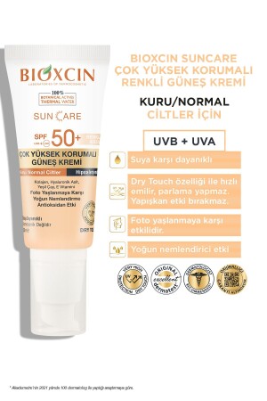 Sun Care Çok Yüksek Korumalı Kuru Normal Ciltler Için Renkli Güneş Kremi Spf 50 50ml Tinted - 5