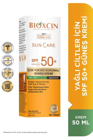 Sun Care Çok Yüksek Korumalı Yağlı Ciltler Için Güneş Kremi Spf 50 50 ml - Kolajen Dry Touch - 1