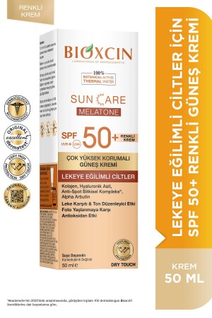 Sun Care Melatone SPF50 Farbiger Sonnenschutz für zu Unreinheiten neigende Haut 50 ml – Collagen Dry Touch - 2