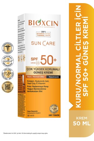 Sun Care Spf 50 Çok Yüksek Korumalı Güneş Kremi 50 ml Kuru ve Normal Cilt - Kolajen Hyaluronik Asit 5006652 - 3