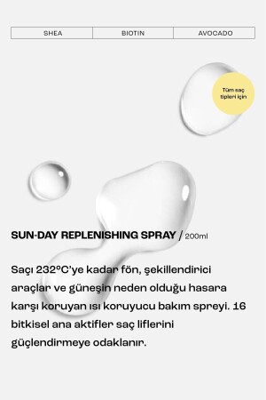 Sun Day Isıya Karşı Koruyucu Replenishing Saç Bakım Spreyi 200ml - 4