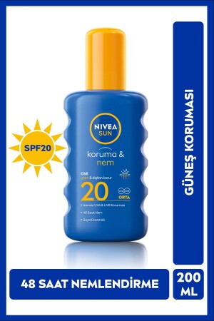 SUN Güneş Koruyucu Vücut Spreyi- SPF20- Anında Koruma- 48 Saat Nemlendirici - 1