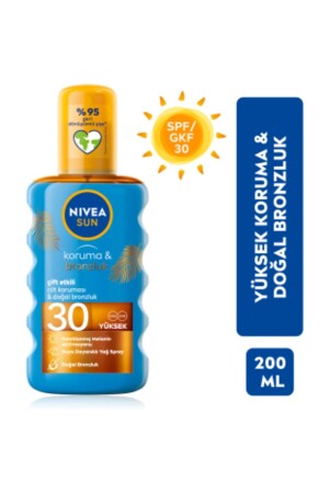 Sun SPF30 Koruma & Bronzluk Güneş Yağı 200 ml Sprey,Yüksek Güneş Koruyucu ve Doğal Bronzlaştırıcı 4005900253811 - 2