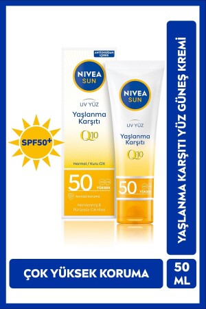 SUN Yaşlanma Karşıtı Yüz Güneş Kremi Spf50, Yüksek Güneş Koruyucu 50ml 4005900467898 - 3