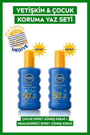 Sun Sunscreen Spf 50 Moisturizing 200 ml Spray, Kinder-Sonnenschutz-SET. NVE. 475 - 3