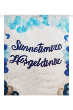 Sünnetimize Hoşgeldiniz Kaligrafi Banner Sünnet Süsü - 3