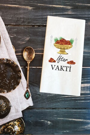 Sunum Peçetesi Iftar Vakti Yazılı Ramazan Konuşan Kağıt Peçete - 2