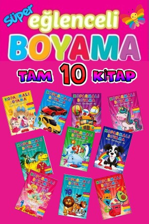 Süper Eğlenceli Boyama Seti 10 Kitap - 3