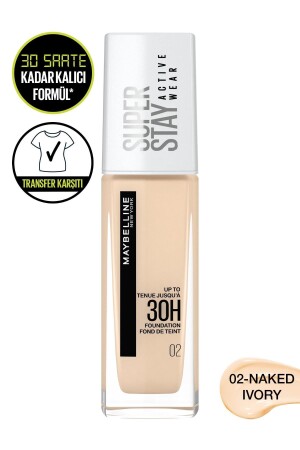 Super Stay Active Wear 30h Foundation 02 Naked Ivory - 1