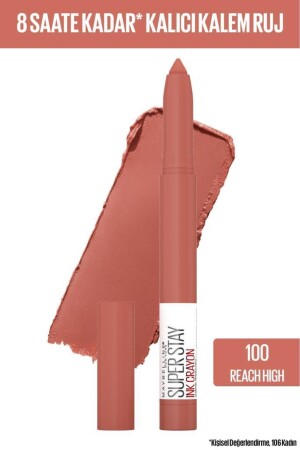 Super Stay Ink Crayon Kalem Mat Ruj- Spiced Up - 100 Reach High - 2