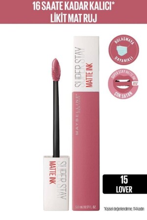 Super Stay Matte Ink Flüssiger, matter Lippenstift – 15 Lover – Pink - 1