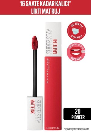 Super Stay Matte Ink Liquid Matte Lippenstift – 20 – Rot - 2