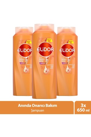 Superblend Saç Bakım Şampuanı Anında Onarıcı Bakım C Vitamini Keratin Seramid 650 ml X3 - 2