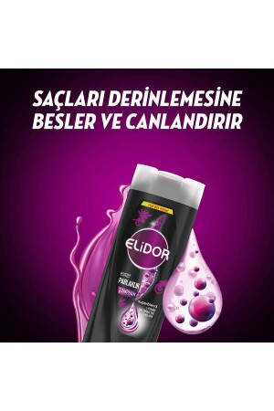 Superblend Saç Bakım Şampuanı Esmer Parlaklık E Vitamini Chia Tohumu Yağı Melanin 400 ml X3 - 5