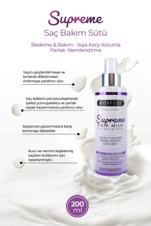 Supreme Saç Bakım Sütü 200 ml Önleyen Yumuşak Saçlar - 5