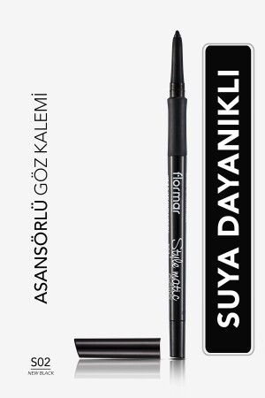 Suya Dayanıklı Asansörlü Göz Kalemi(YOĞUN SİYAH)-stylematic Eyeliner-s02newblack-8690604190492 - 1