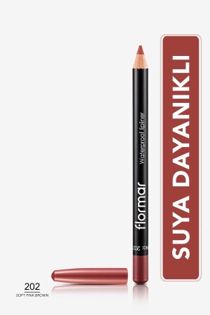 Suya Dayanıklı Dudak Kalemi (BORDO) - Waterproof Lipliner - 202 Soft Pink Brown - 8690604111022 - 2