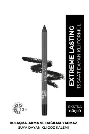 Suya Dayanıklı Siyah Göz Kalemi - 13 Saat Kalıcı Etki - Extreme Lasting Effect Eye Pencil Black - 2