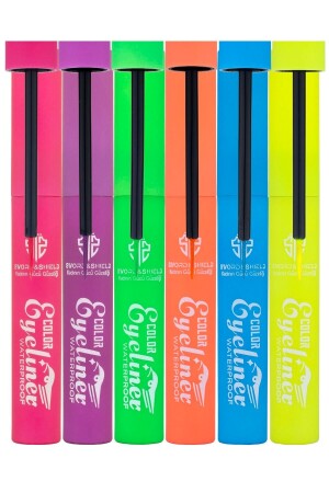 Sword & Shield 6 Renkli Neon Fırçalı Eyeliner - 2