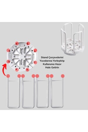 Tabak Bardak Kase Standı Bulaşık Kurutma Tutucu Mutfak Düzenleyici Organizatör - 6