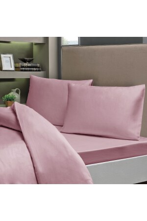 Tac Satin-Bettbezug-Set Basic Einzelbett Dried Rose 60222109 - 4