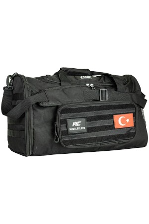 Tactical Duffel Bag Silindir Çanta Siyah - 3