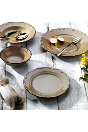 Tafelservice „Liana“, 24-teilig, Beige, 1S4206-01001-BEJ01 - 1