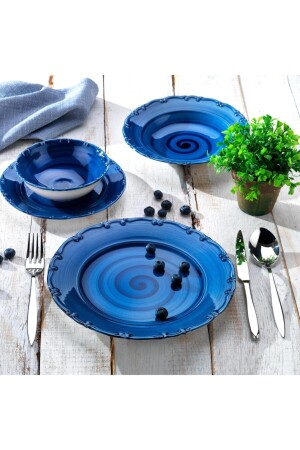 Tafelservice „Liana“, 24-teilig, Blau, 1S4206-01001-MAV01 - 3